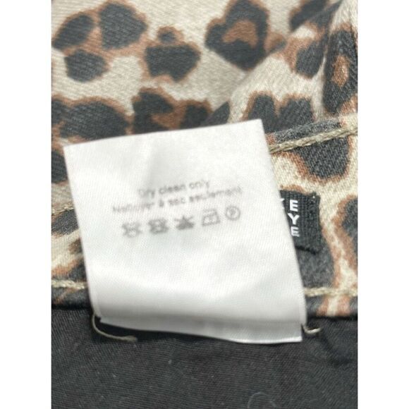 Veronica Beard Leopard Coated Print Mid Rise Skinny Brooke‎ Jeans Size 26 Size 2 - Picture 12 of 13